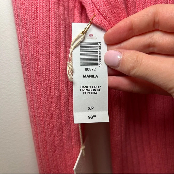 Aritzia Wilfred Pink Manila Cardigan Sweater Size S NWT - Picture 7 of 9